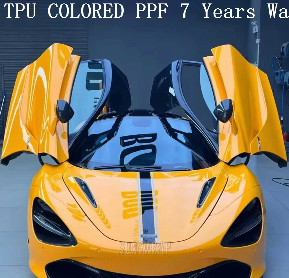 

High Quality COLOR PPF TPU Protective Vinyl Film 15Meter Roll - Professional PPF for Car Truck Yacht, Wet Lay 5x52ft/roll