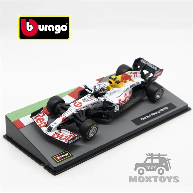 Bburago 1:43 2021 F1 RB16B RB No.11 Sergio Perez white 3nd Turkish w/Helmet Diecast Car