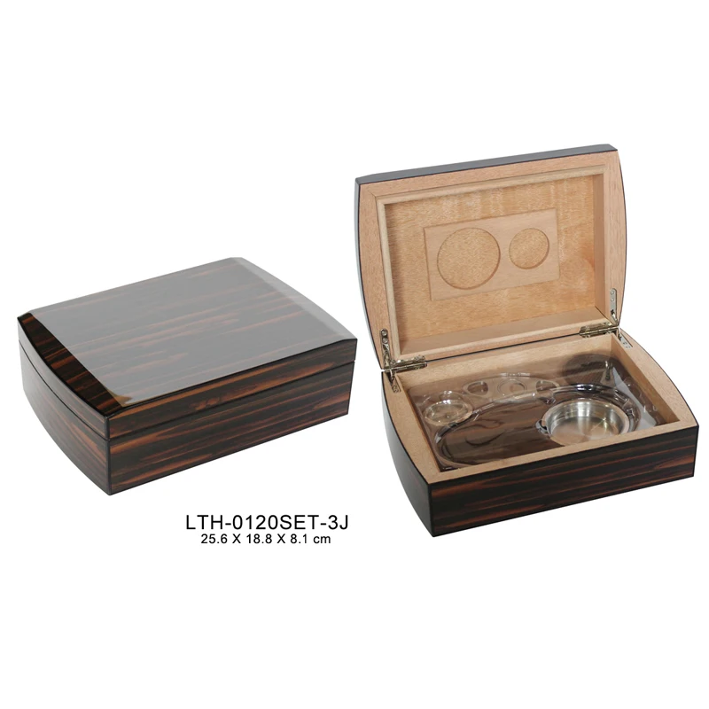 

High quality 25CT Glossy lacquer wooden humidors storage cigar box humidor