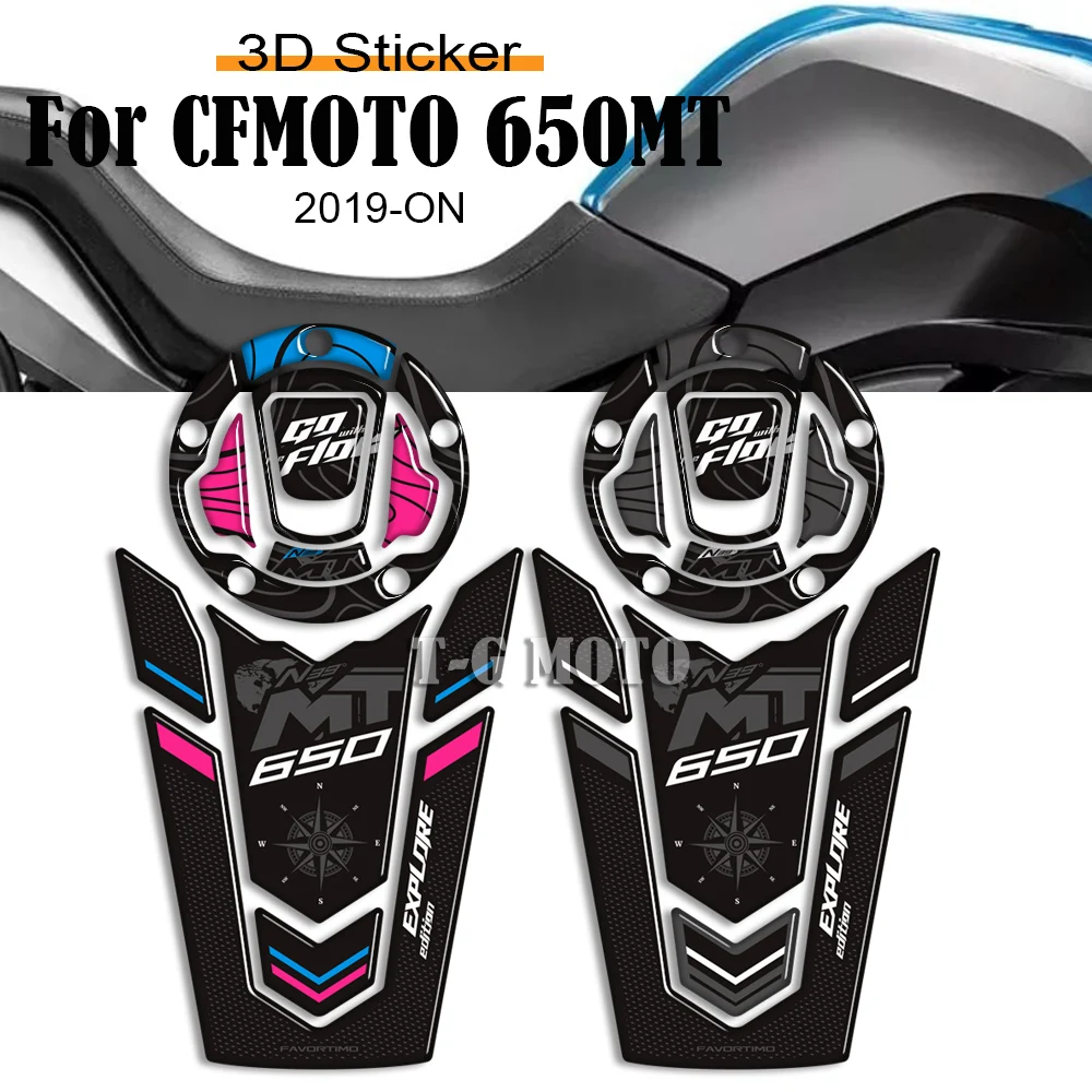 

For CFMOTO CF MOTO 650MT Adventure ADV Touring Bike Fuel Tank Side Protection Pad Knee Grip Stickers Accessories 650 MT 2019 on