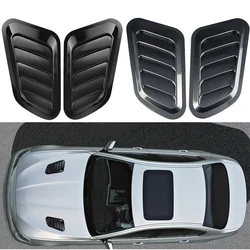 2Pcs 33cm side Hood Air Flow Intake Cover Decorative Cell Hood Scoop Bonnet Vent Cover Sticker Universal fit any FLAT Hood Car
