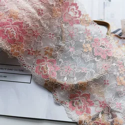 16Yards Floral Embroidered Stretch Elastic Lace Trim For Bra Sewing Clothes Lingerie Dress Swimwear Trimmings DIY New