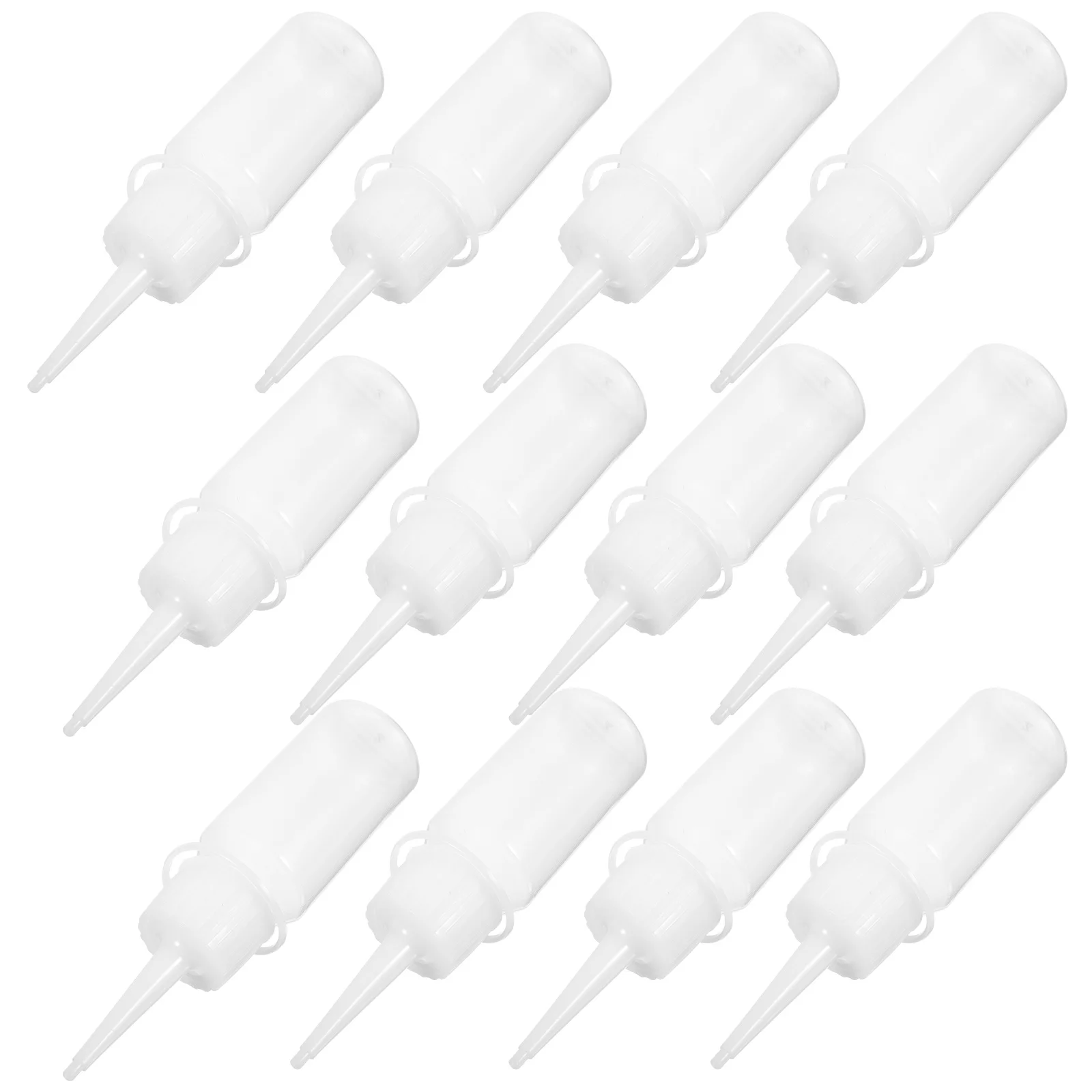 

12Pcs Pointed Mouth Hair Dye Bottle Reusable Plastic Applicator for Hair Oil Dye Container Root Application Dispenser