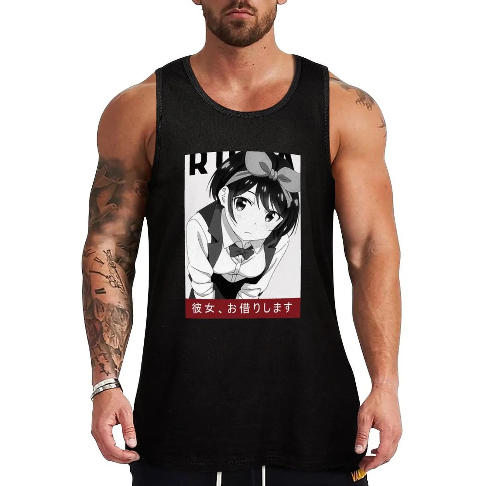 

Ruka - Rent-a-Girlfriend Tank Top Everyday Casual Tank Top Lightweight Loose Shirt
