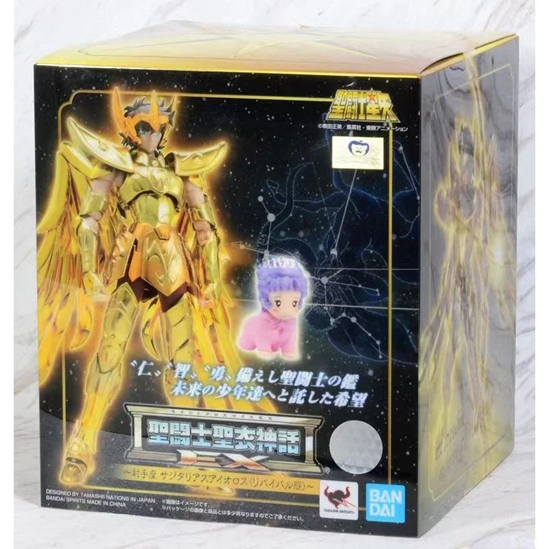 In Stock Bandai Saint Seiya Saint Cloth Myth EX Sagittarius Aiolos Revival Edition Baby Athena Anime Action Figure Model Toy