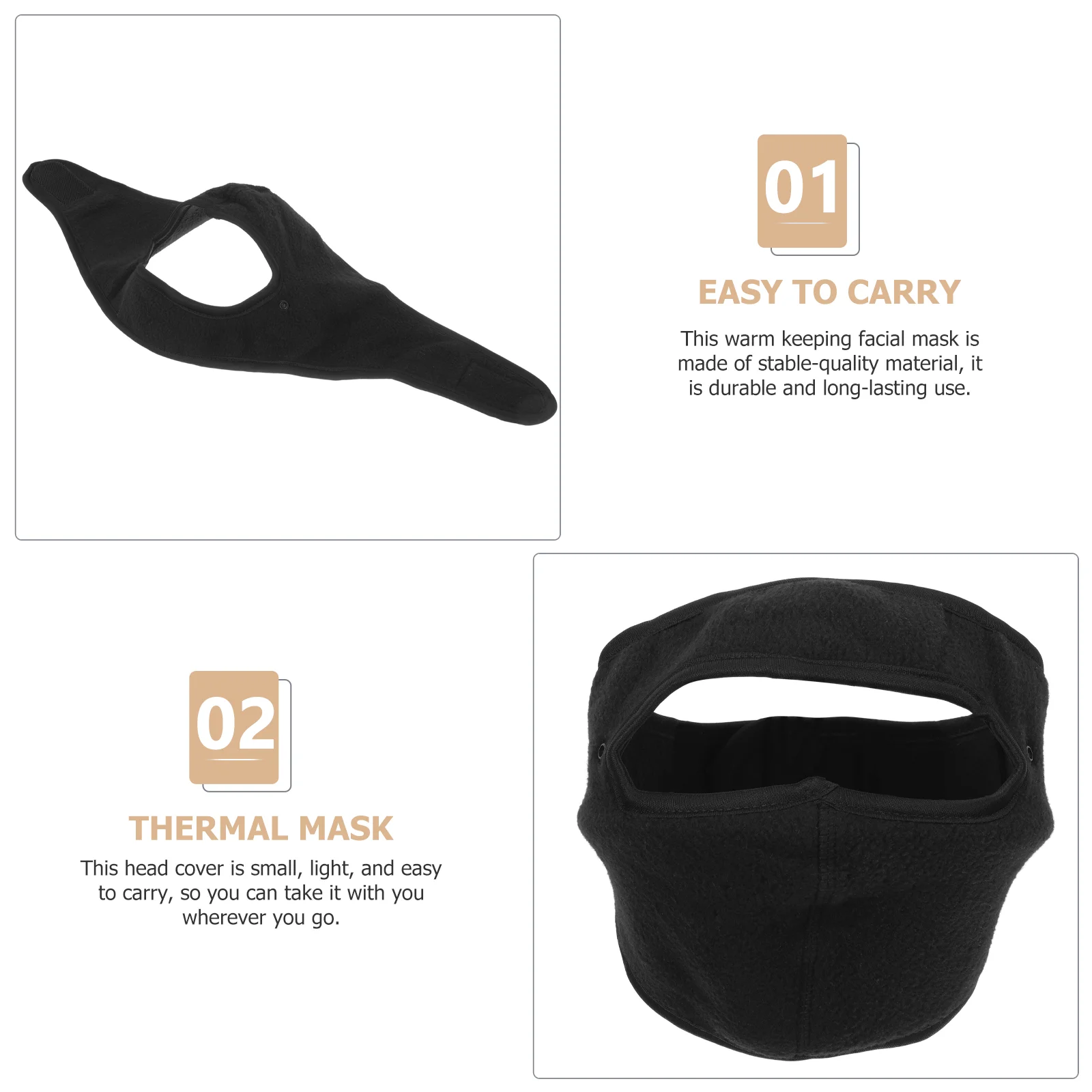 Outdoor Thermal Headgear Men and Women Ski Mask Face Cover Abs Bike Facial Anti-cold Eye