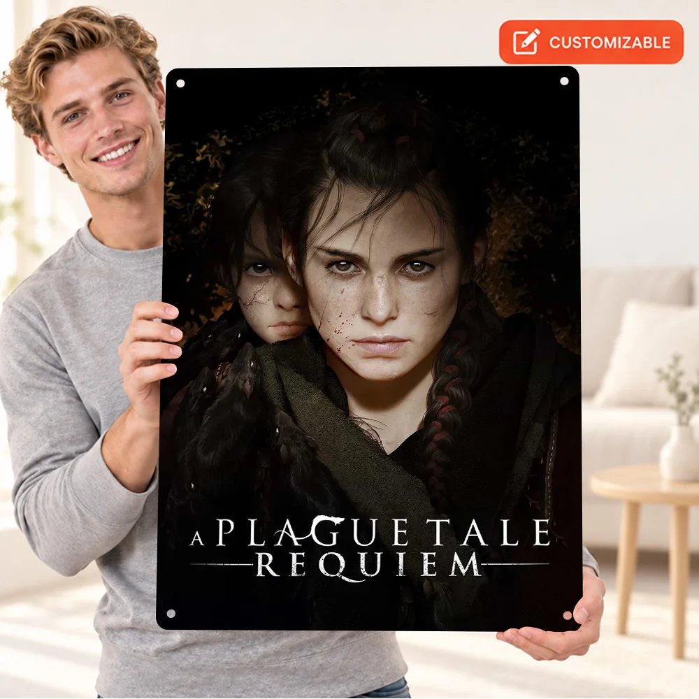 A Plague Tale Requiem Textured Metal Poster Customized Aluminum Sign Cinematic Digital Illustration Wall Art For Gaming Room