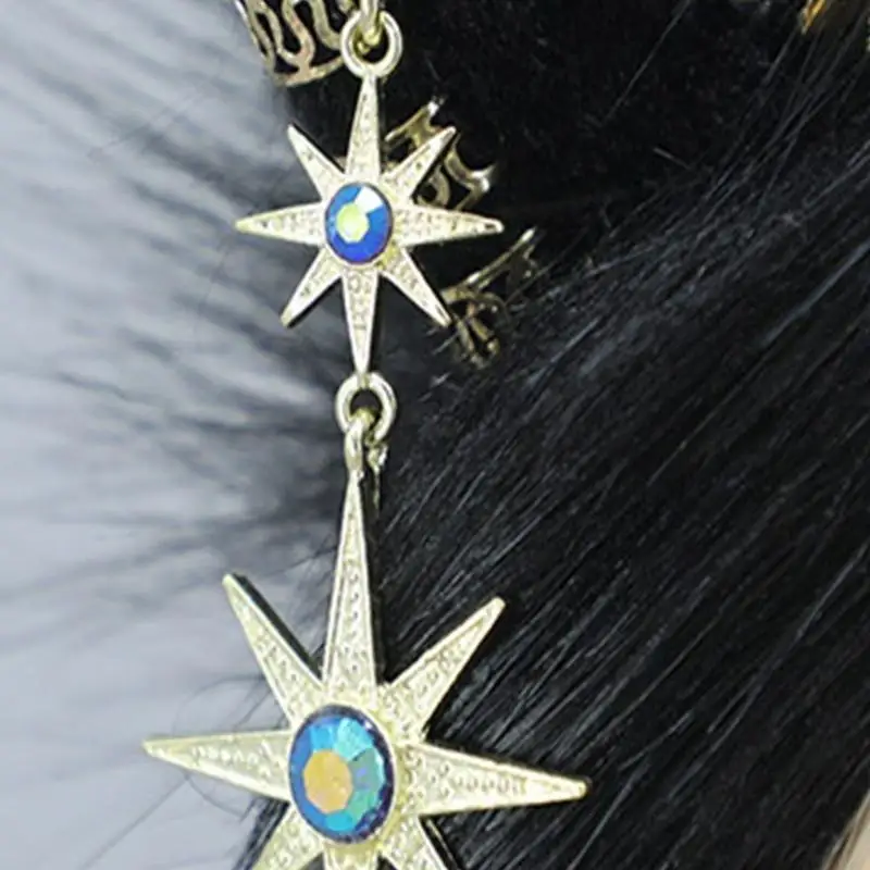 

652F Students Wolf Ear Headband with Dangle Jewelry Decors Carnivals Hair Decors