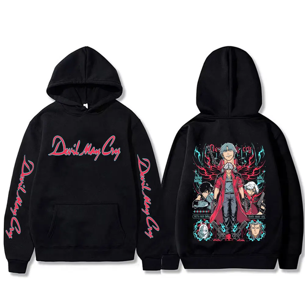

Anime Devil May Cry Son of Sparda Dante Graphic Hoodie Men Women Casual Vintage Oversized Sweatshirt Male Cartoon Manga Hoodies