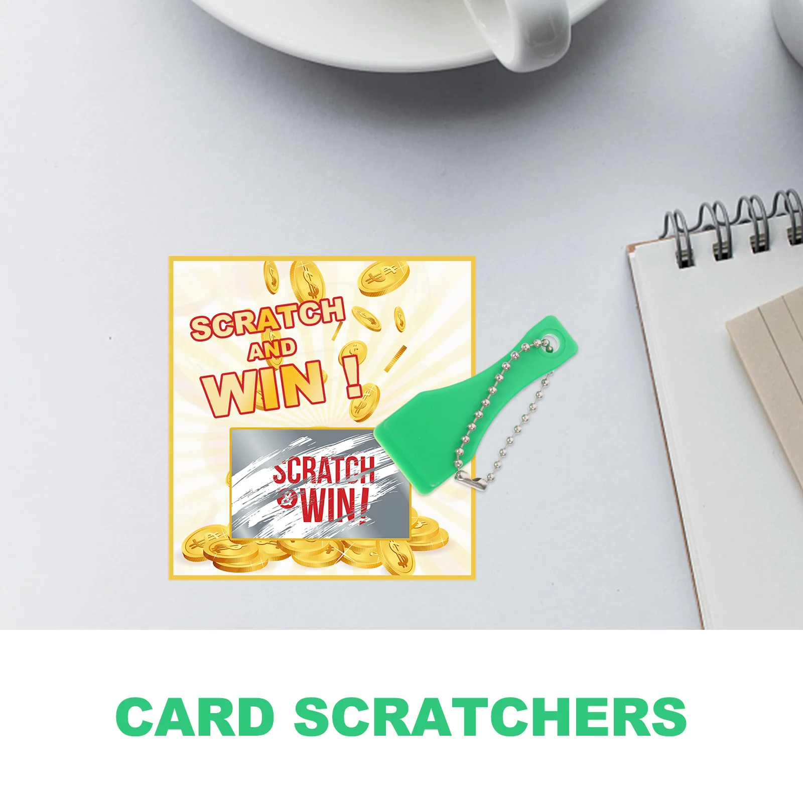 Plastic Card Scraper Ticket Tools, Lottery Scratcher Labels, Chain Tool, Gratteux, 10 Pcs