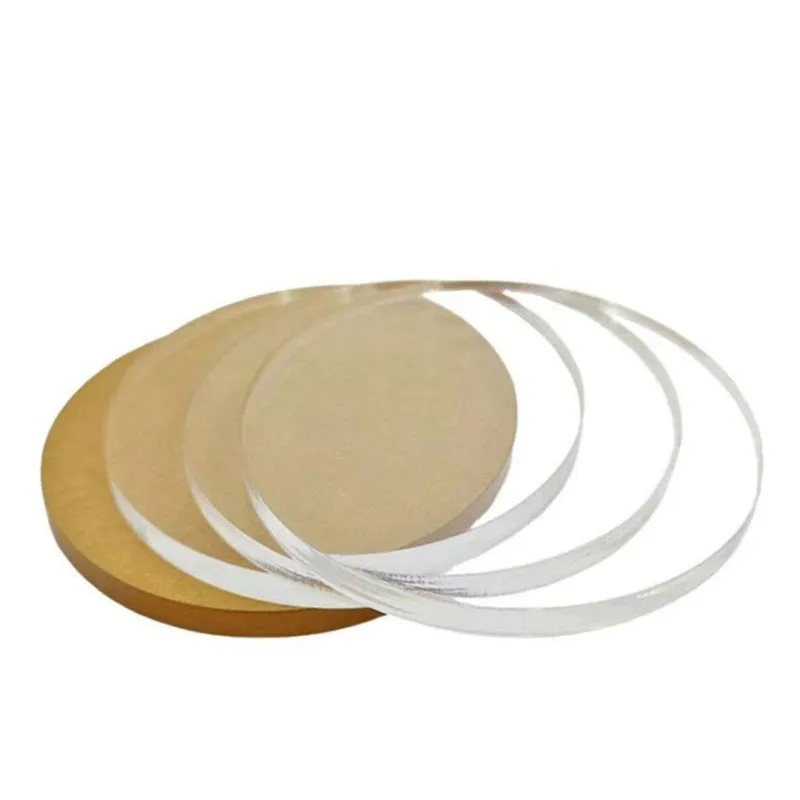 Round Clear Transparent Plastic Sheet Acrylic Board Organic Glass dia 10-200mm Thick1-10mm