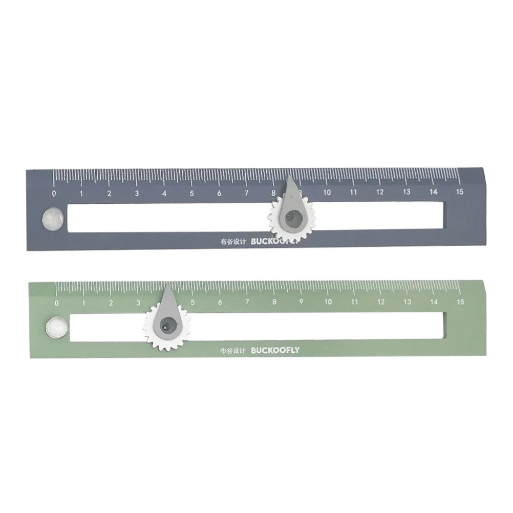 2 Pcs Compasses Ruler Tool Straight Measuring Draft Rulers Students Accessories The Tools