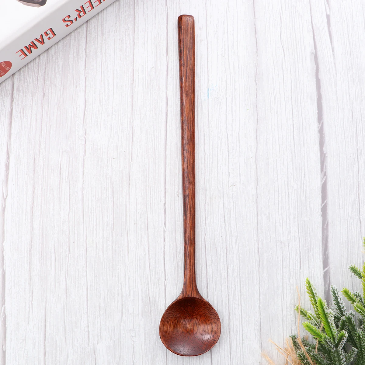 

1pc Wooden Spoon Sauce Ladle Soup Serving Scoop Kitchen Gadgets Natural Lightweight Sturdy Porridge Mixing Tools