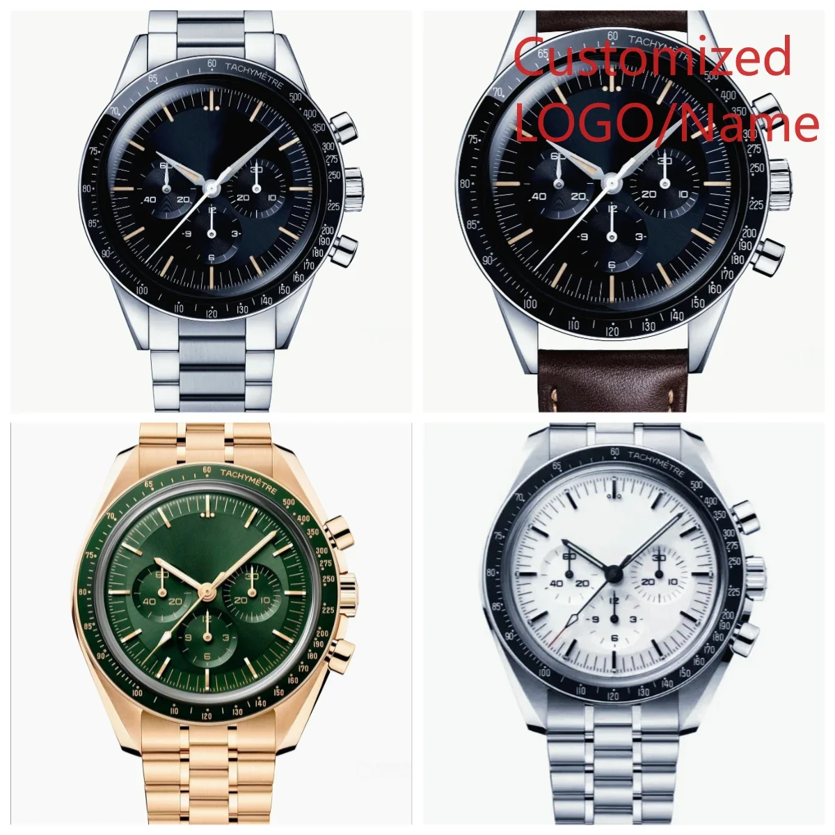 

A989 Store Customized Watch 42mm Mens Automatic Mechanical Stainless Steel Gold Green Black Ceramic Leather