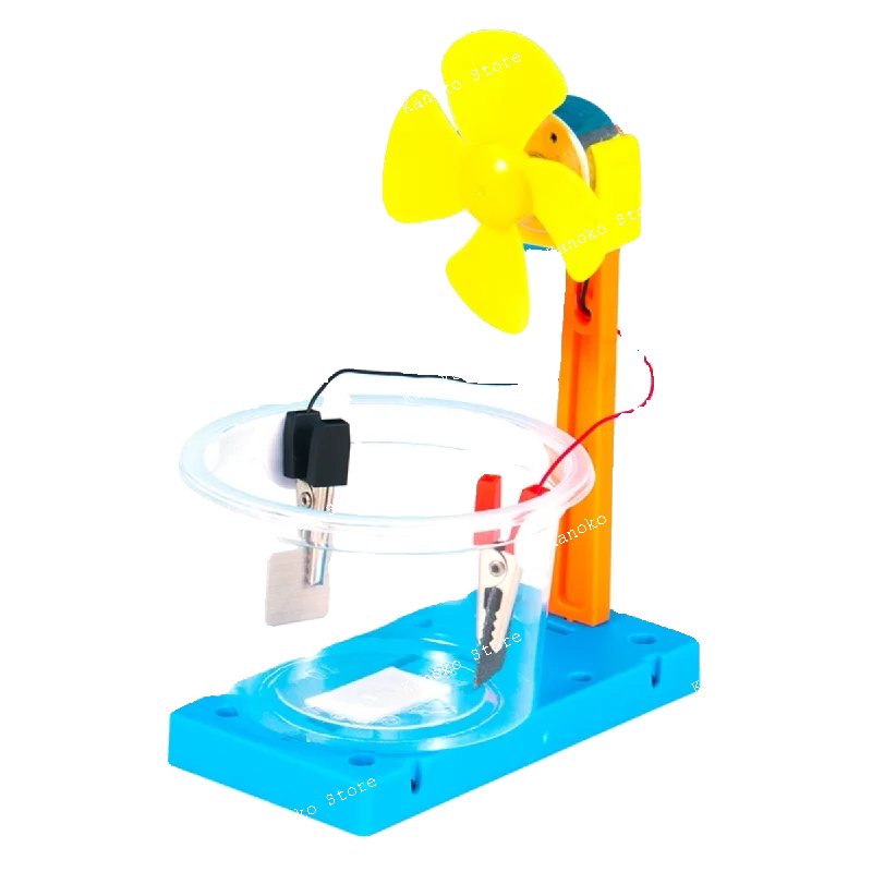 

Salt Water Power Generation Fan, Handmade Teaching Aids Children's Science Experiment Set