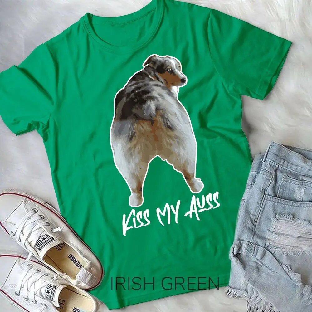 Aussie Shepherd Love Dog Australian Shepard Kiss My Auss T-Shirt Unisex T-shirt