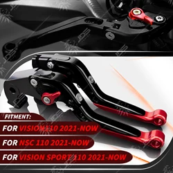 JDSTUNING For Honda VISION110/NSC110/VISION SPORT 110 2021-NOW Clutch Brake Lever Set Adjustable Folding Handle Levers Parts