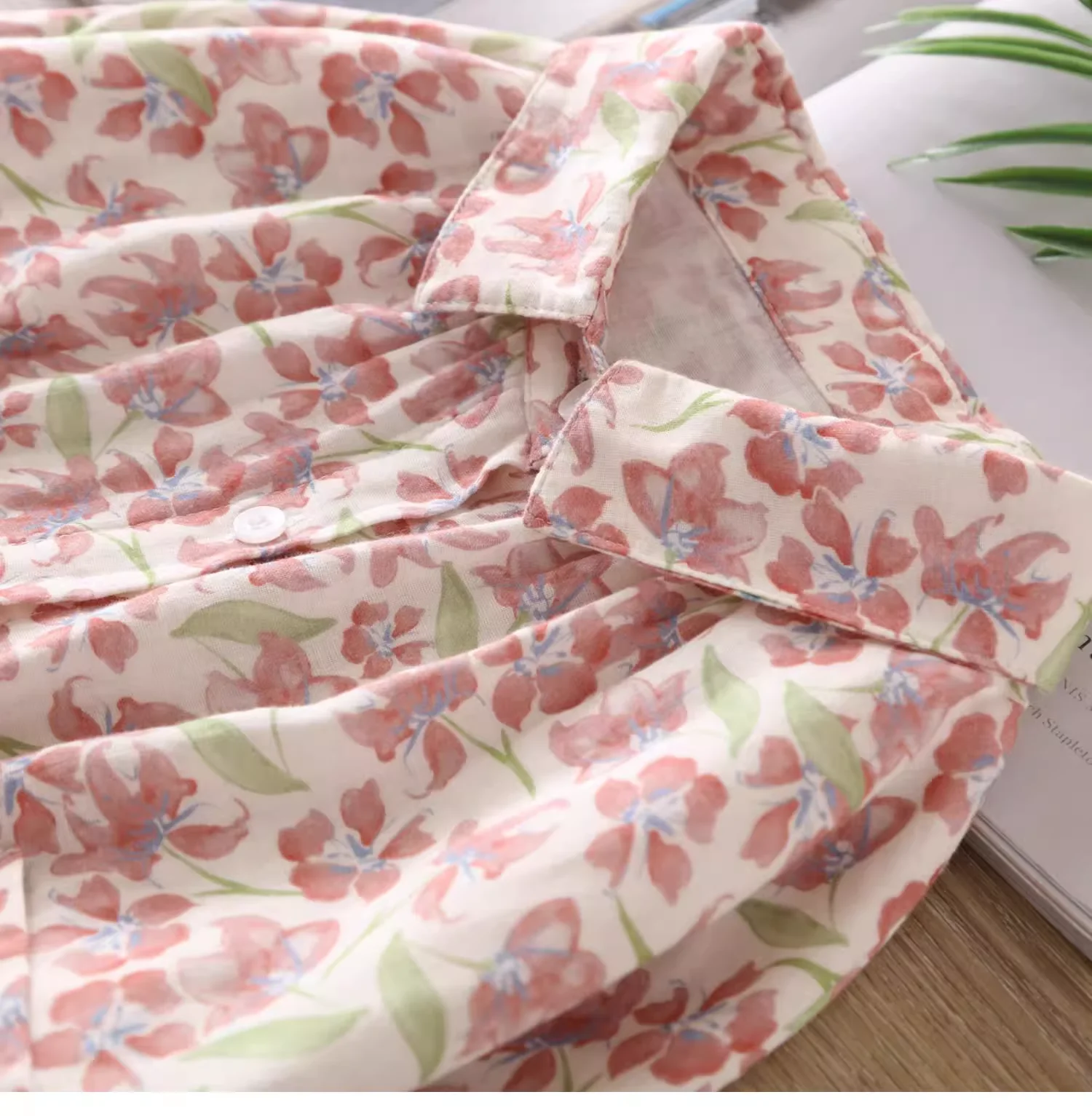 

Хлопковые рубашки с гавайским цветочным принтом для женщин, осенняя мода, пляжная одежда с тропическим цветочным принтом для отдыха, женские топы с длинными рукавами