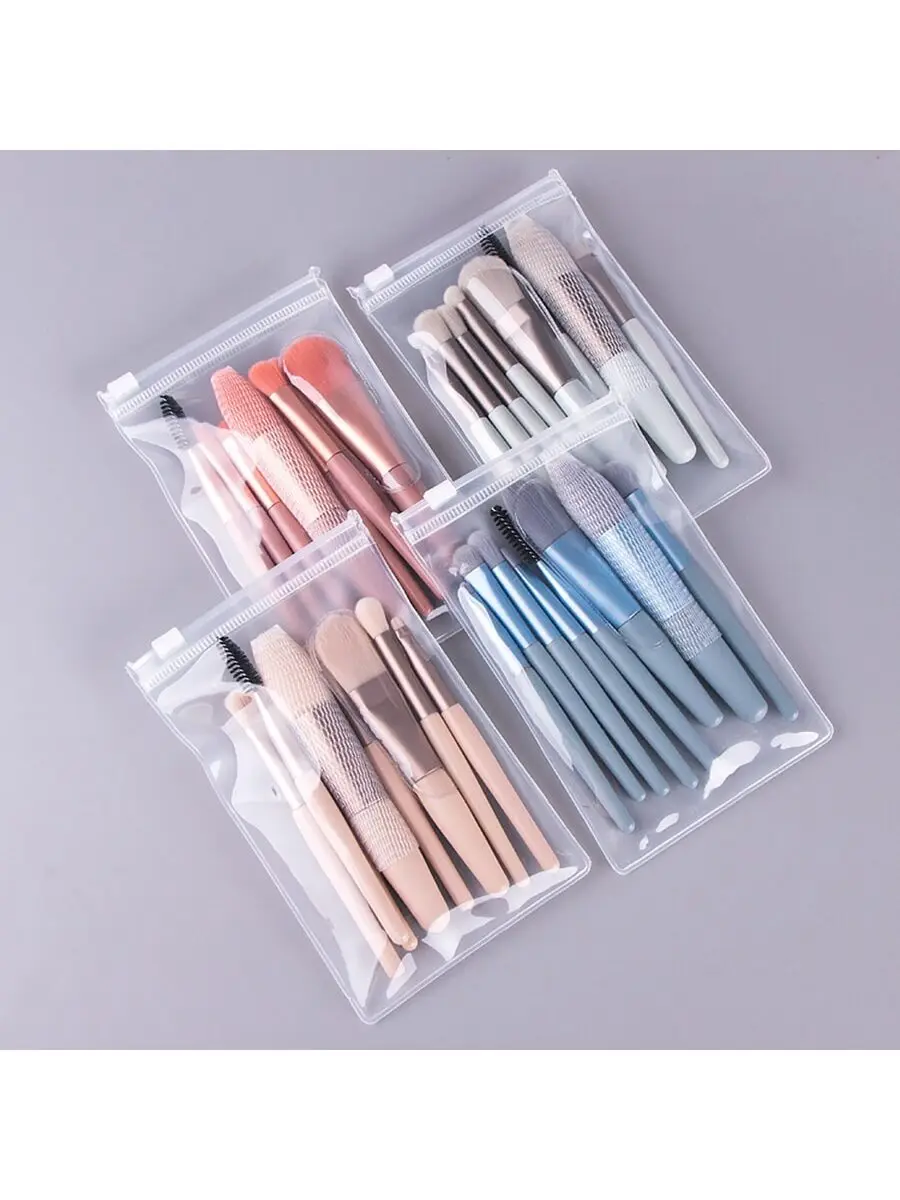 8 Pcs Mini Travel Portable Soft Makeup Brushes Set Eye Shadow Foundation Powder Eyelash Lip Concealer Make Up Brush Set