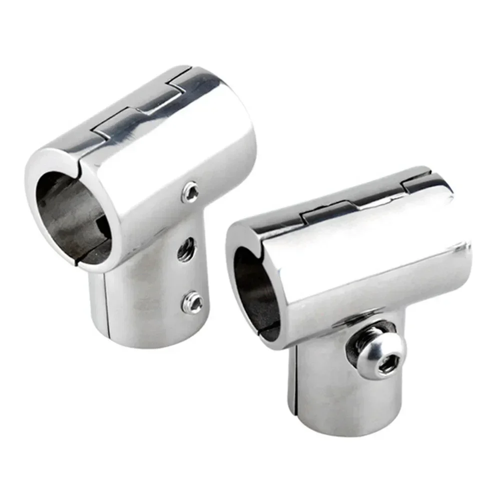 316 Stainless Steel Boats Handrail T/Tee Fitting - Heavry Duty 90 Degree Rail Connector For 25mm/22mm  Pipe Tubing