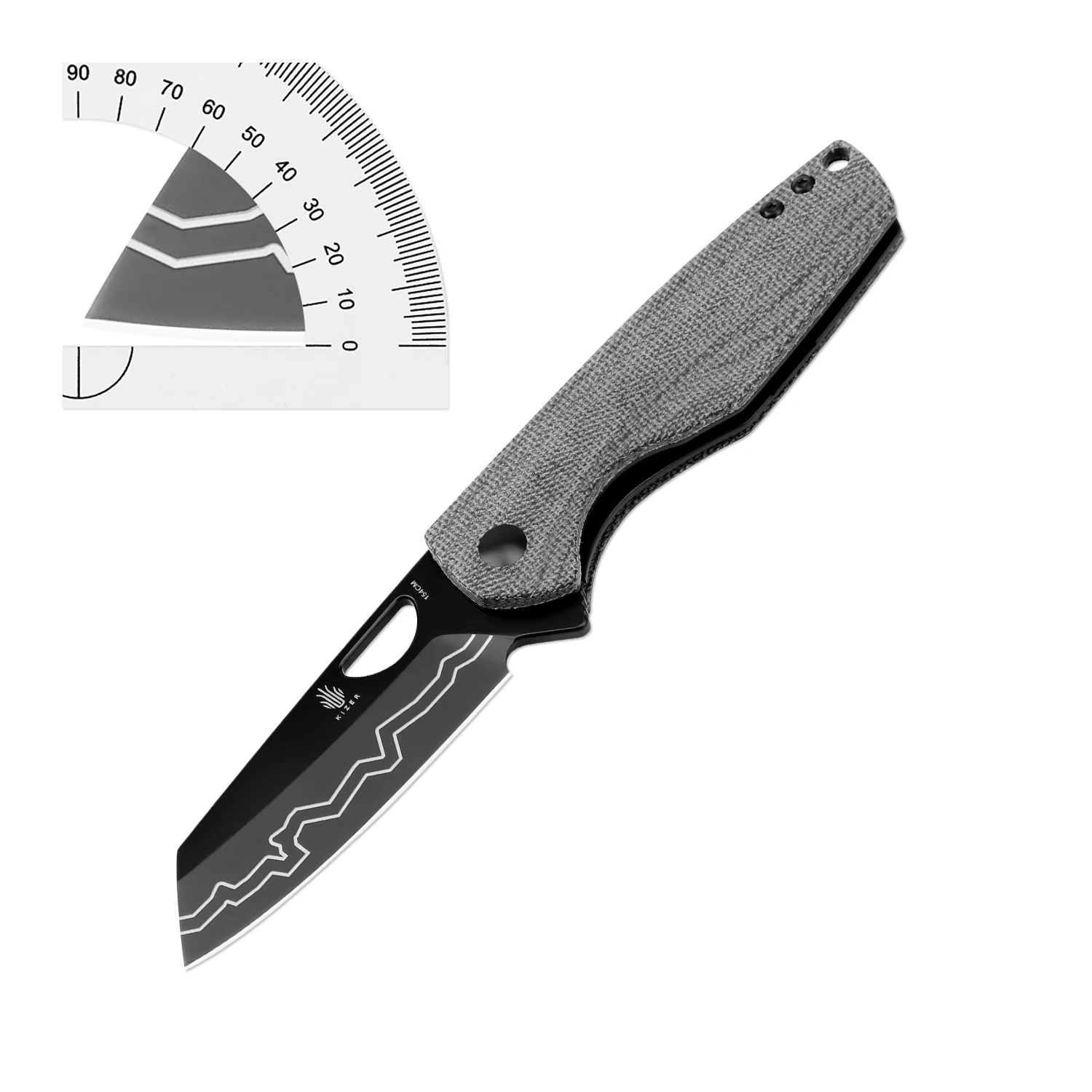 Kizer Knife Survival Sparrow V3628C1 2023 New Micarta Handle with 154CM Steel Multifunctional EDC Hunting Knife