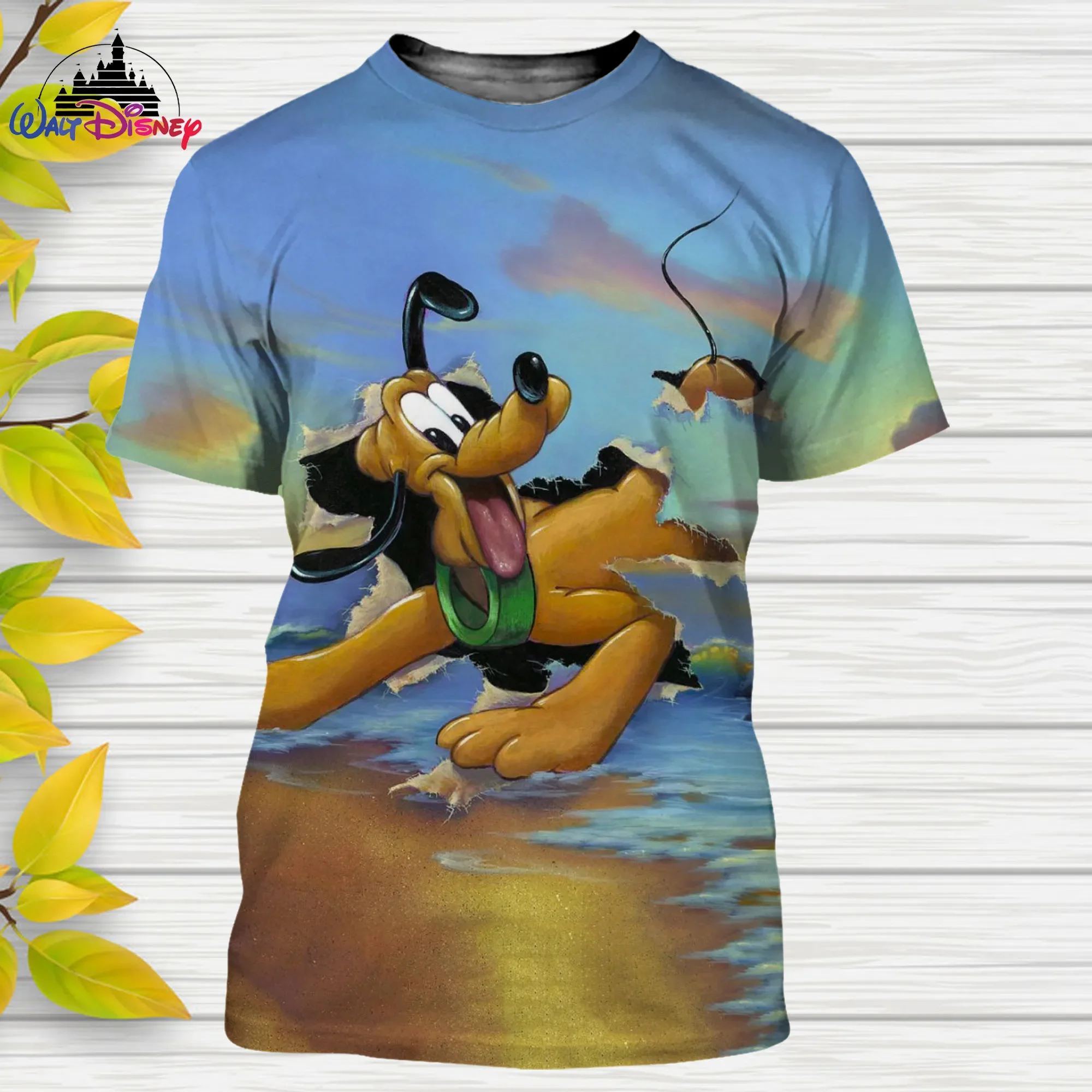 Pluto Hond Cartoon 3d T-Shirt Disney Mannen Vrouwen Korte Mouw Casual Stijl 3d Print Zomer Casual Streetwear T-Shirt Tops