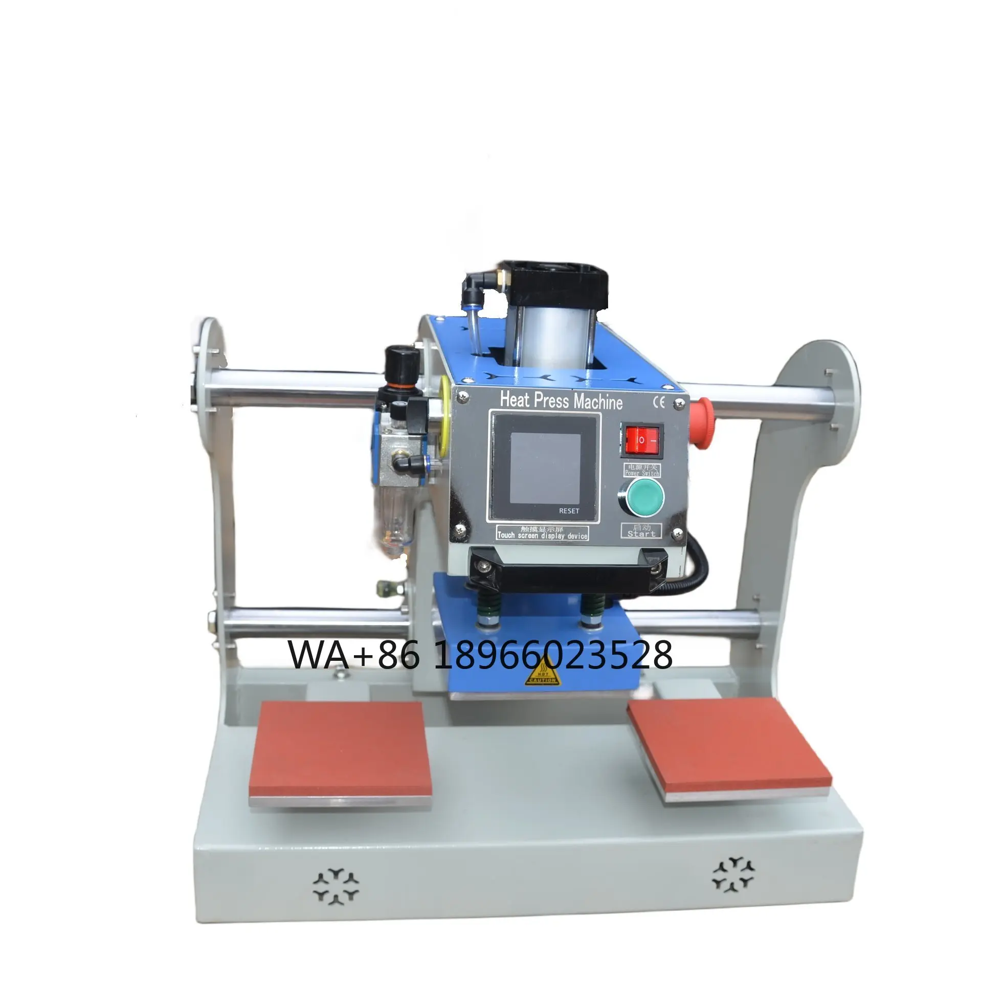 

Silicone Embossing T-Shirts Heat Press Machine Double Iron Automatic Logo Printing for Garments Pneumatic Driven