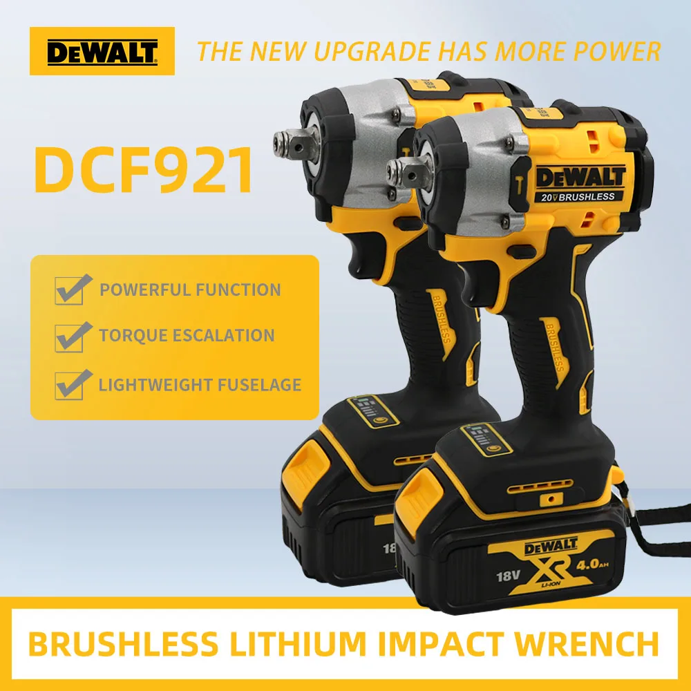 Imagem -03 - Dewalt-chave de Impacto Elétrica sem Fio Brushless Ferramentas Elétricas de Velocidade Variável Bateria de Lítio Recarregável 20v Dcf921