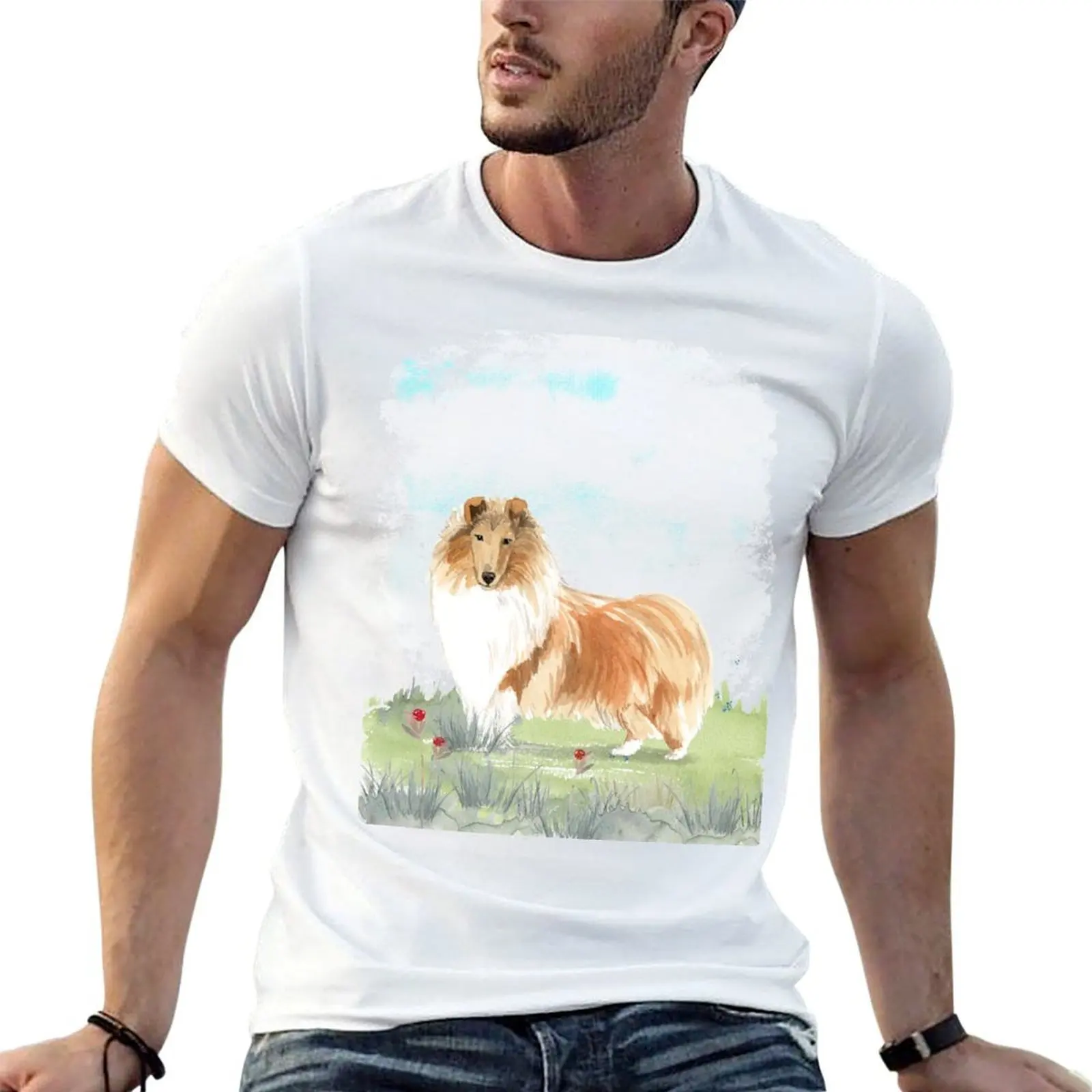 A Pooch For You - Collie T-Shirt sports fans man t shirt T-shirts for men cotton