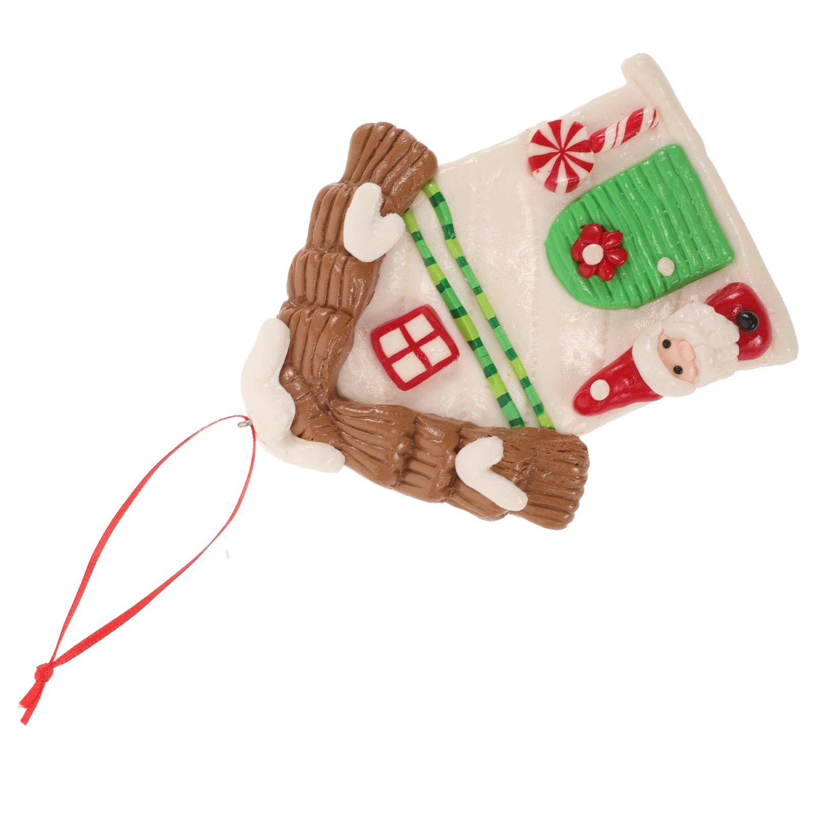 

Soft Clay Gingerbread House Pendant Christmas Tree Hanging Ornaments Xmas Holiday Candy House Decorations Xmas Holiday Supplies