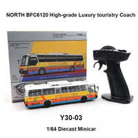 1/64 Scale Car Toy Remote Control Bus North BFC6120 Luxury Tourist Car Alloy Car Toy - Citybus Boy Toy Gift