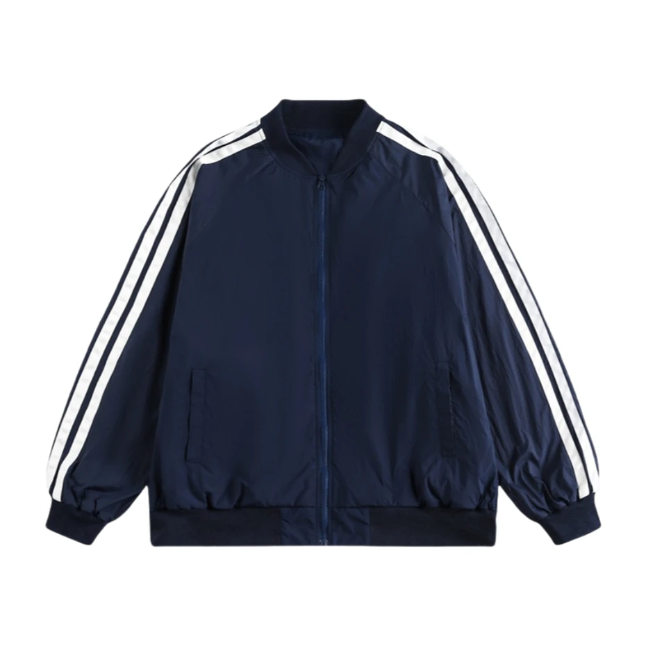 Men Sport Jackets Streetwear Vintage Striped Coats Oversized Harajuku Summer Sunscreen Clothing Varsity Baseball Jacket Unisex