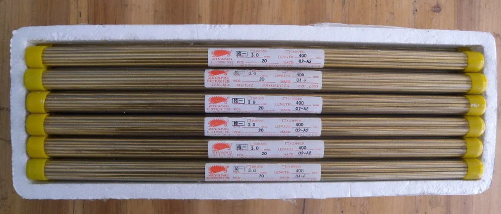 غرامة ثقب التفريغ النحاس أنبوب اللكم آلة القطب أنبوب 3.0 مللي متر x 400 مللي متر النحاس أنبوب البرونزية أنبوب 10 قطعة #3