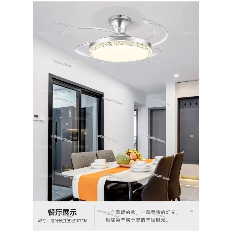 

Ceiling Fan Lamp Ceiling Fan Lights Bedroom Invisible Full Spectrum Frequency Conversion Mute