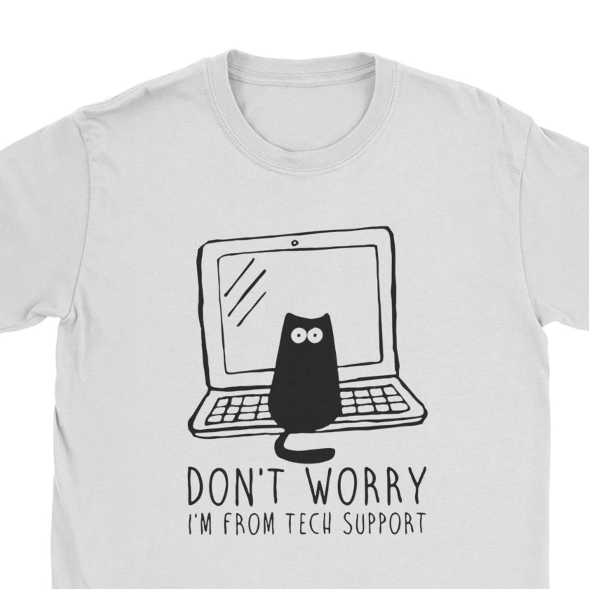 I'm From Tech Support Men's Tshirts Programmer Computer Developer Geek Nerd Leisure Tee Shirt Round Collar Tee Shirts Tops