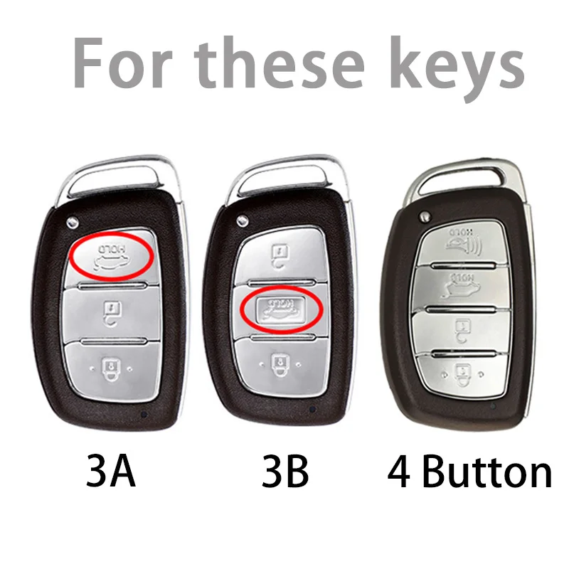 3 4 Button TPU Car Key Case For Hyundai ix35 i40 i20 i10 Tucson Elantra Creta Sonata Ioniq Accent Creata Smart Remote Fobs Cover