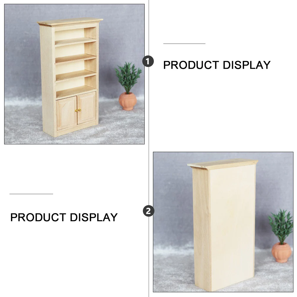 

Mini Realistic Wooden Cabinets for DIY House Decoration Small Size Smooth Surface Miniature Furniture nament Cabinet Model