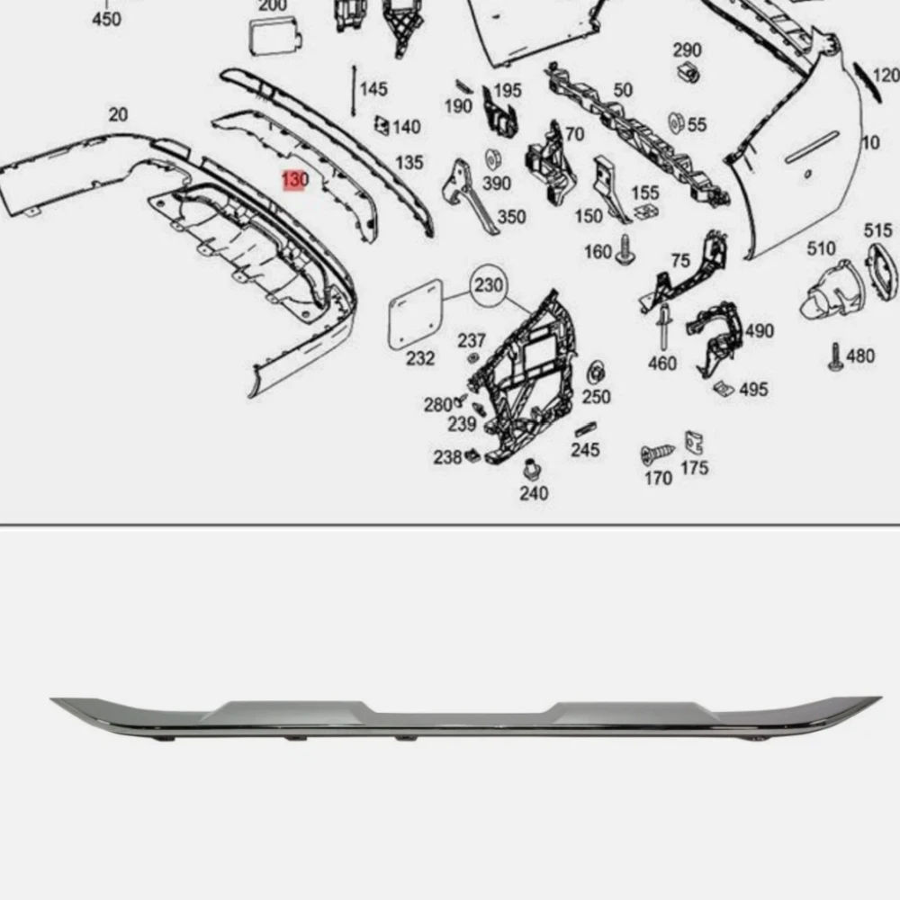 

Для MERCEDES W166 X166 GL-CLASS X166 Обложка бампера A1668857622