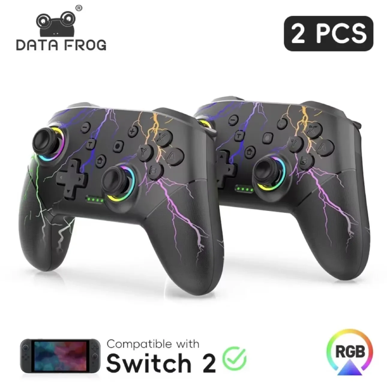 

Беспроводной контроллер DATA FROG Pro для консолей Switch2/Switch Lite/Switch Oled с HD-вибрацией и эргономичной рукояткой