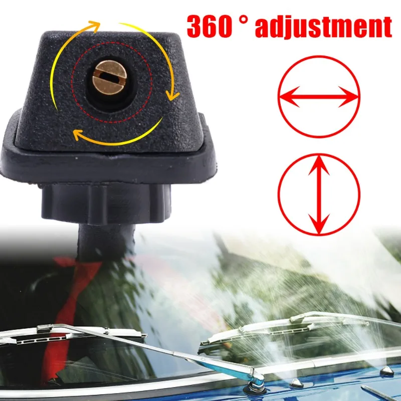 Car Front Windshield Wiper Nozzle 360°  Adjustable Wiper Spray Water Washer Universal Auto Nozzles Sprayer Adapter