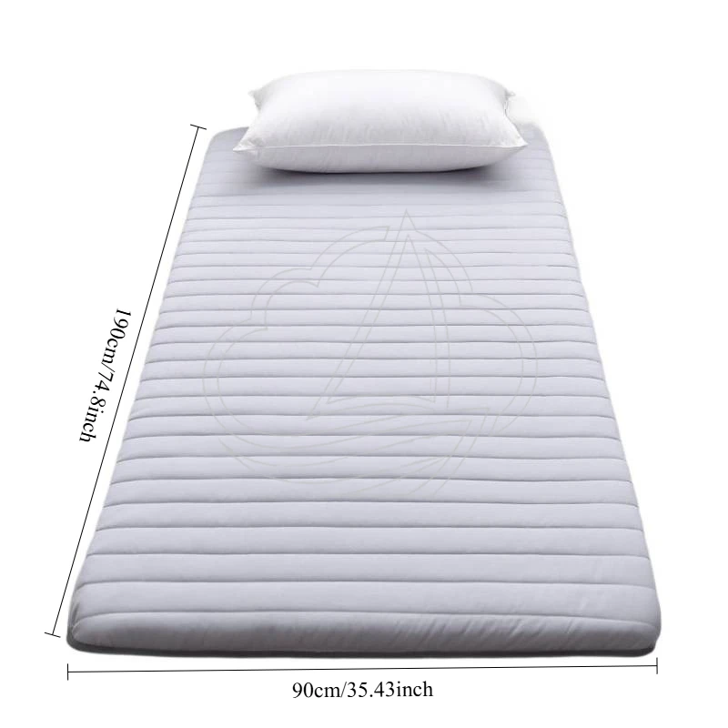 Folding Memory Foam Mattress Topper, Single Portable Floor Bed for Dorm & Rental, Foldable Roll-Up Bed, Bedroom Furniture
