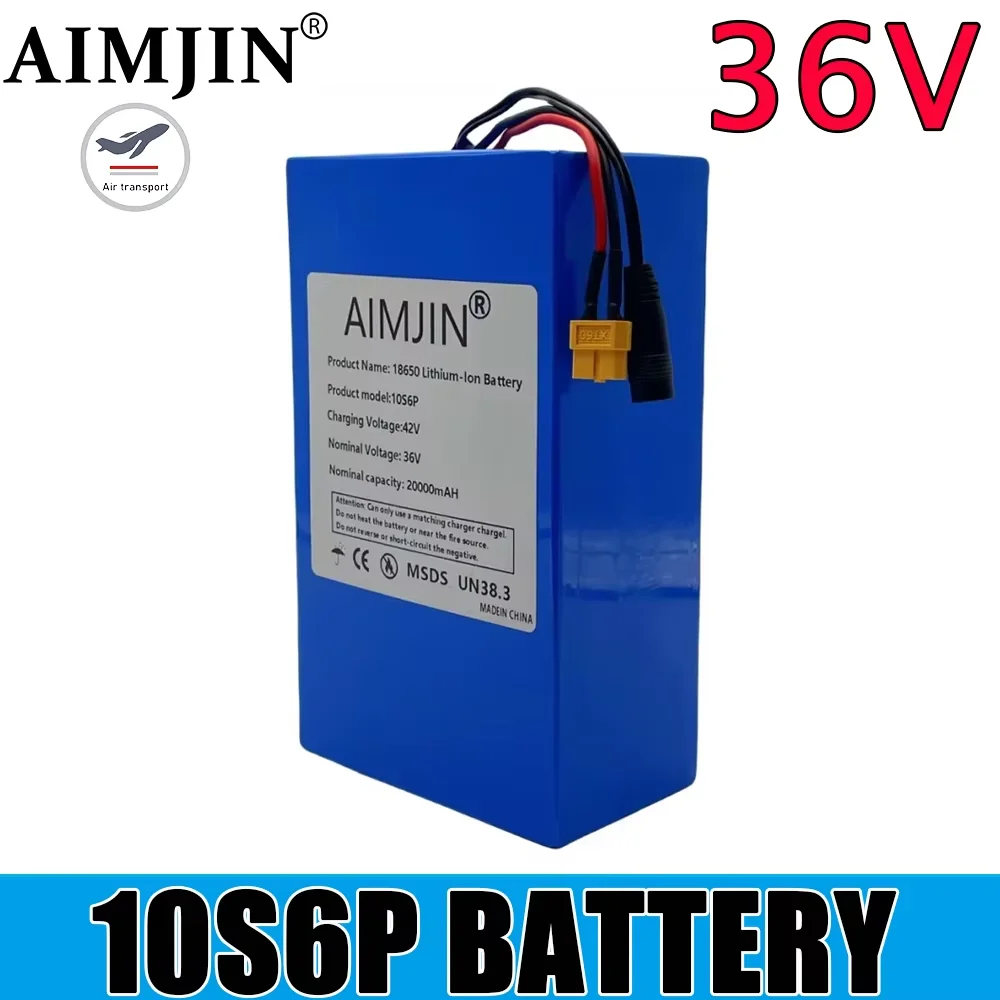 

Аккумуляторная батарея 10S6P 36V 20000 мАч со встроенной BMS, подходит для электросамокатов, литий-ионный аккумуляторный блок 18650