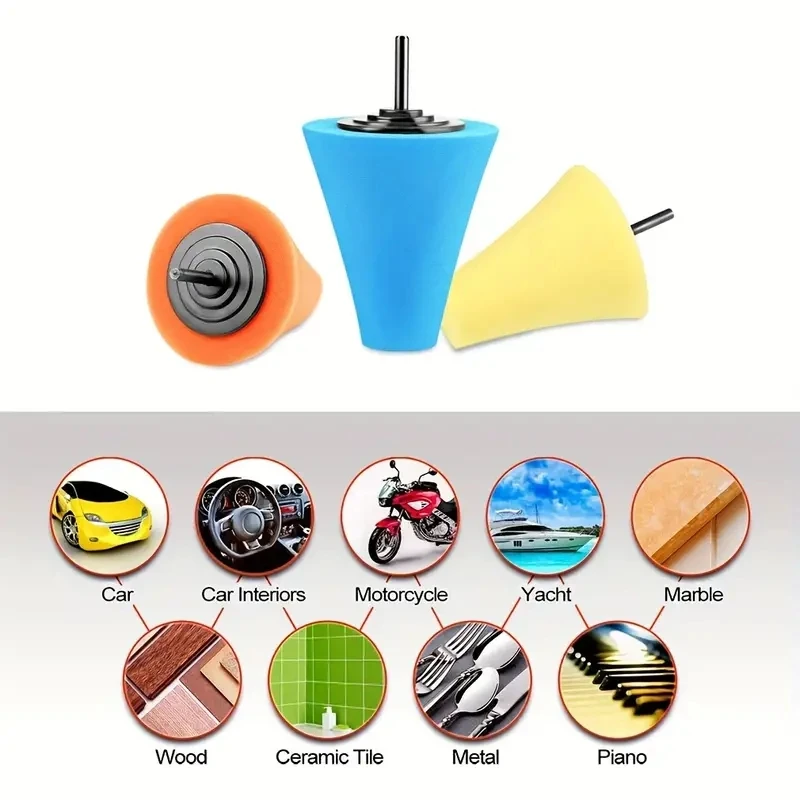 Sponge Polishing Cone Polishing Ball Wheel Car Beauty Waxing Polishing Pad Polishing Buffer Waxing Buffing Pad Car Sealing Glaze image 6