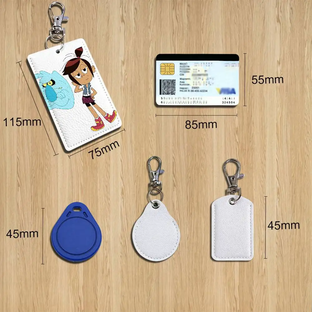 magical Ghost and Molly McGee Card Holder With Keychain Executive Protection For Bank Credit Subway Bus Case