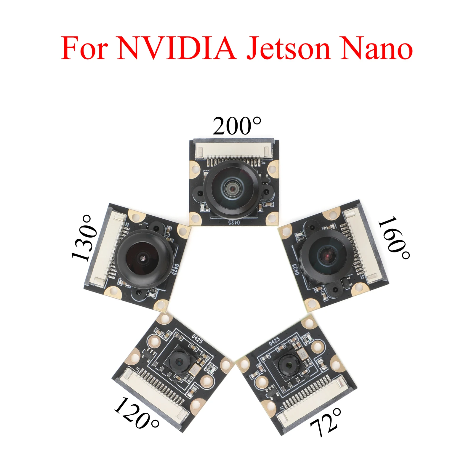 

1*For Jetson Nano NVIDIA IMX219 72°/120°/130°/160°/200° wide-angle camera 8MP with night vision and can be used with fill light