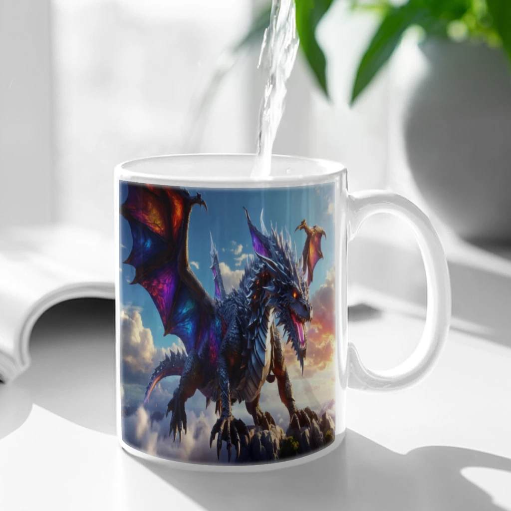 

Nordic Fantasy Dragon Ceramic Mug Cute Coffee Tea Milk Stave Mugs And Cups with Handle Novelty Gifts