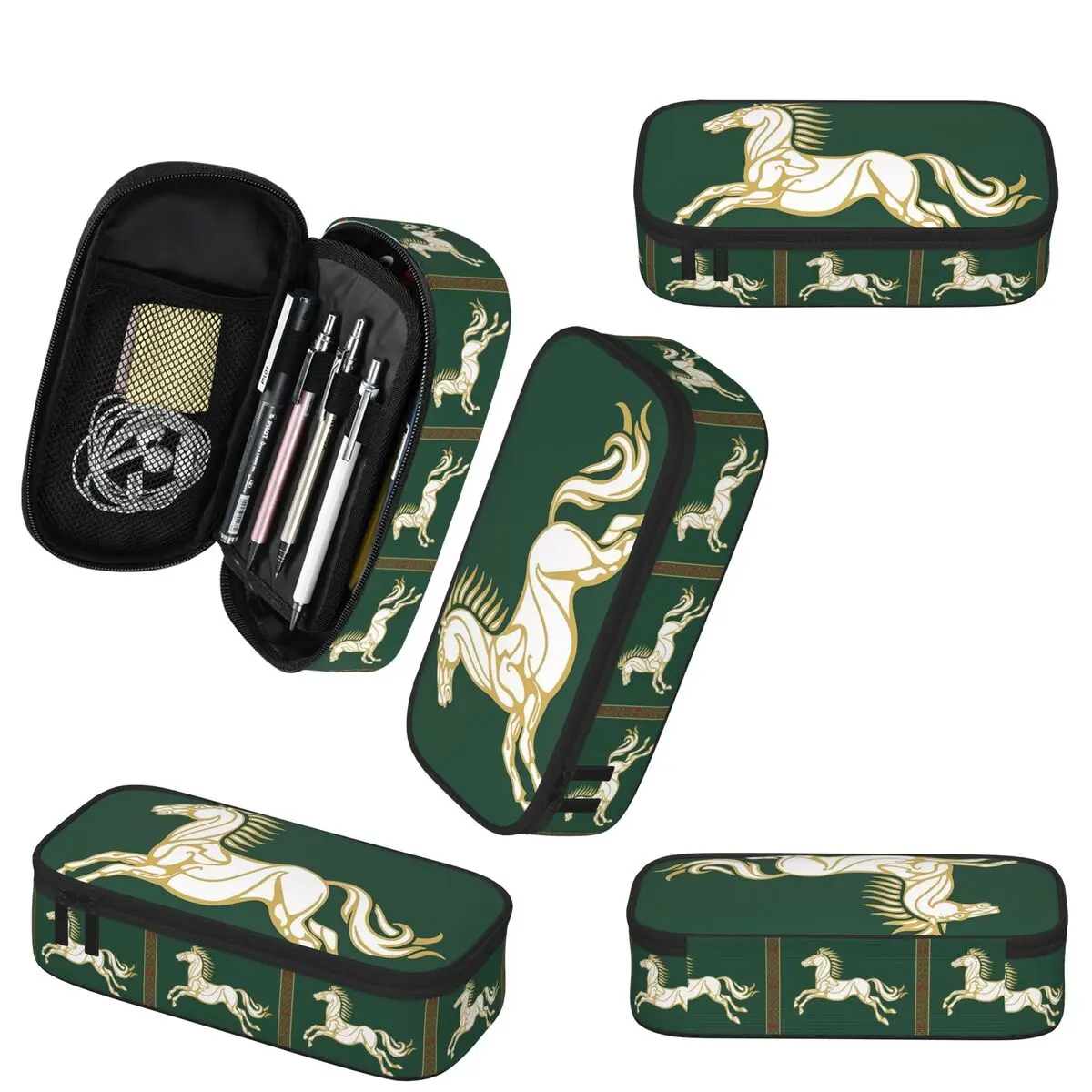 Banner Of Rohan Pencil Case Pen Holder Storage Stationery Supplies Large Capacity Pen Box Pencil Bag for Students