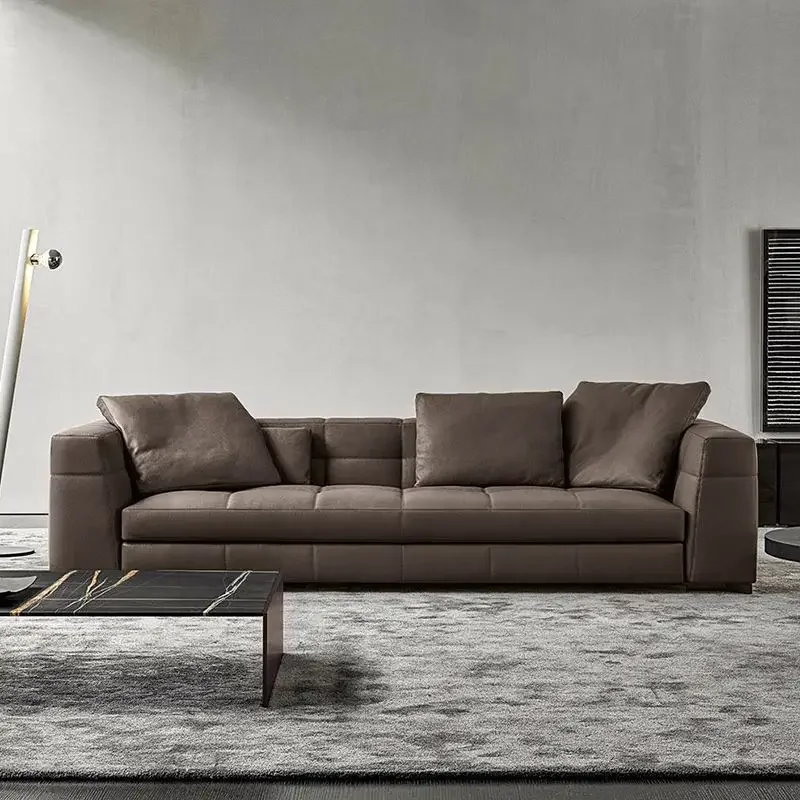 Italian Modern Sectional living room sofa set leather corner office sale