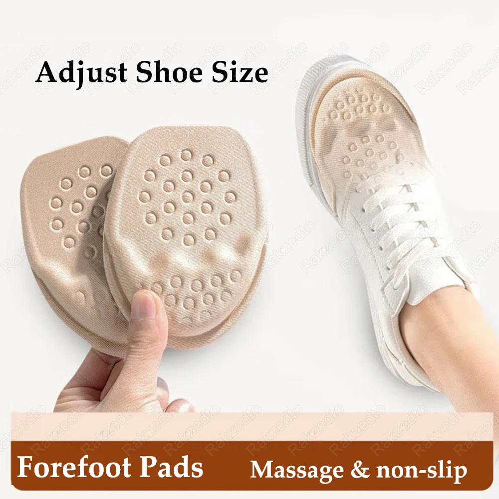 

Half Insoles for Shoes Woman Man Non-slip Toe Cushion Memory Foam Forefoot Inserts for Big Shoes Reduce Size Pain Relief Insole