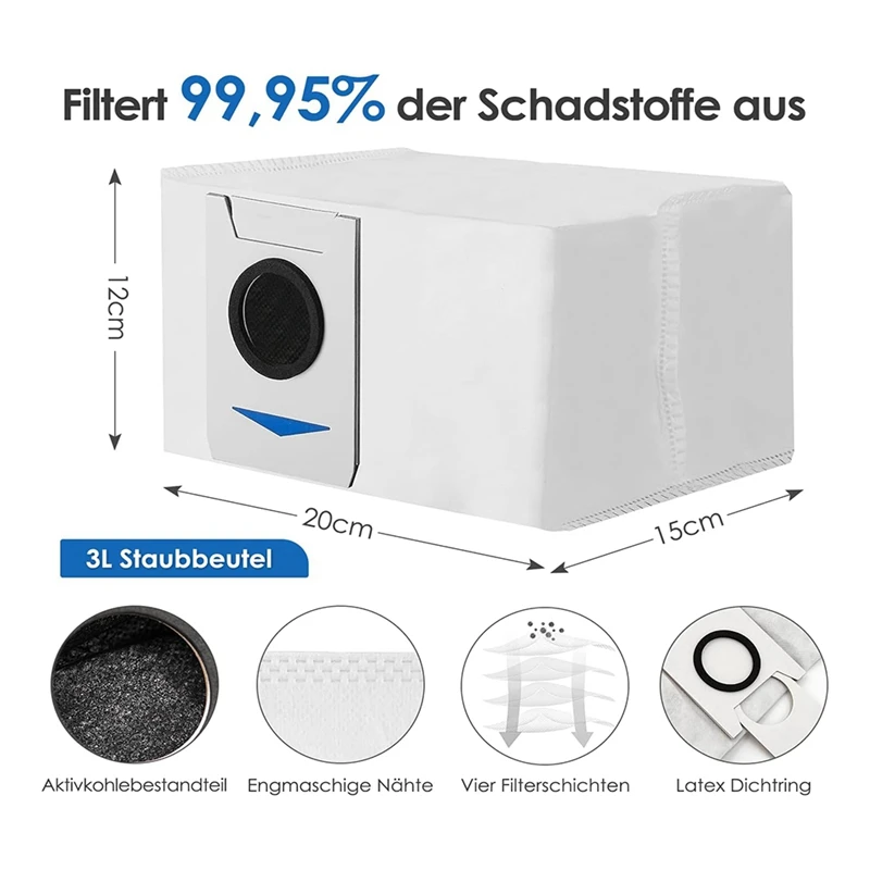 สําหรับ Ecovacs T30 / T30 Max / T30 Pro หุ่นยนต์สูญญากาศแปรง Mop Pad ถุงเก็บฝุ่นอะไหล่ทดแทน